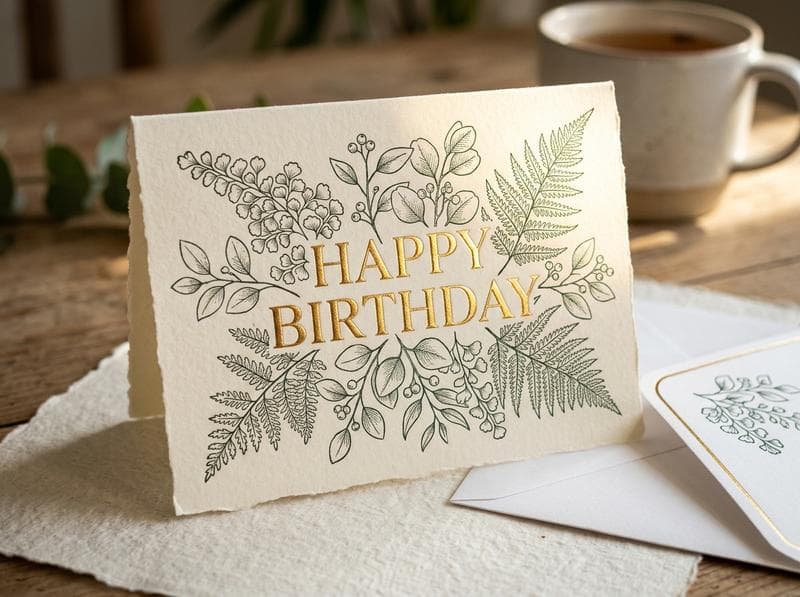 Botanical Birthday Card