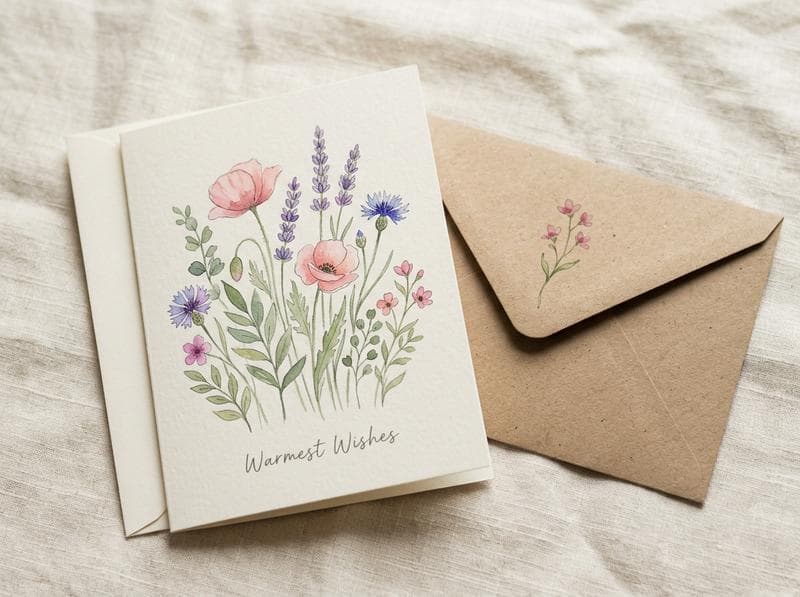 Wildflower Thank You Card
