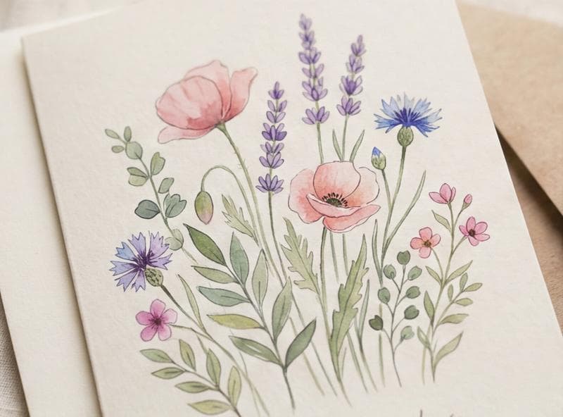 Wildflower Thank You Card - Thumbnail 2