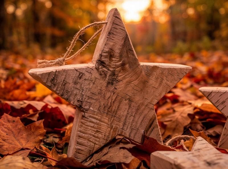 Wooden Star Ornament Set - Thumbnail 2